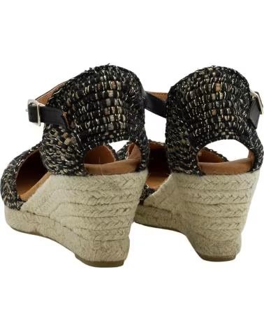 CABRERA 14-5 SANDALIA DE CUÑA NEGRA NEGRO