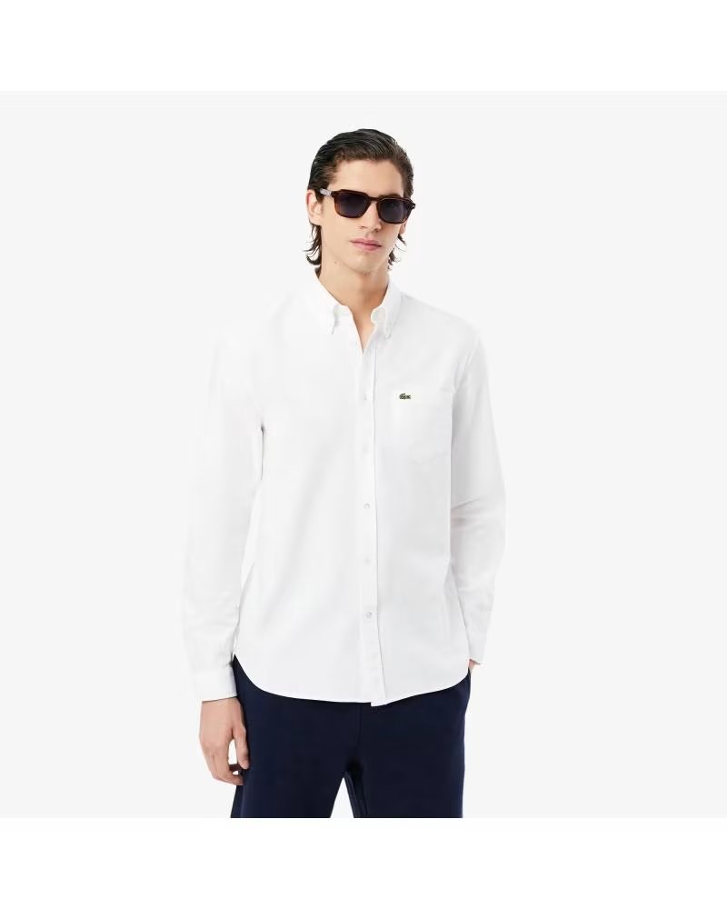 LACOSTE CAMICIA OXFORD REGULAR CH1911 BLANCO