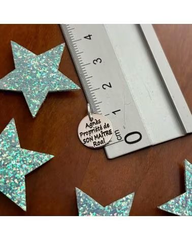 MINOPLATA COLGANTE PERSONALIZADO DISCO 12 MM EN PLATA DE LEY