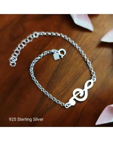 MINOPLATA PULSERA CLAVE DE SOL EN PLATA DE LEY 925