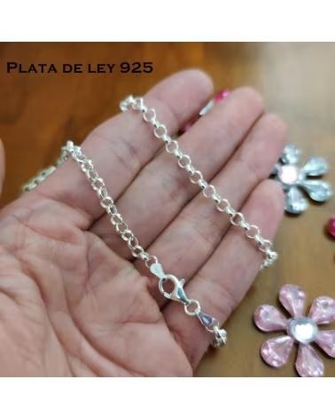 MINOPLATA CATENA ROLO IN ARGENTO STERLING 925 - 70 CM X 3 MM