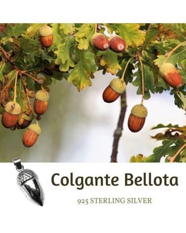 MINOPLATA COLGANTE BELLOTA DE PLATA DE LEY 20MM