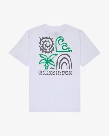 QUICKSILVER CAMISETA DE MANGA CORTA QUIKSILVER TAP IN EN BLANCO PARA HOMBRE VERDE