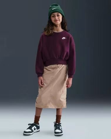 NIKE FELPA SPORTSWEAR FZ9244-610 PER BAMBINI LILA