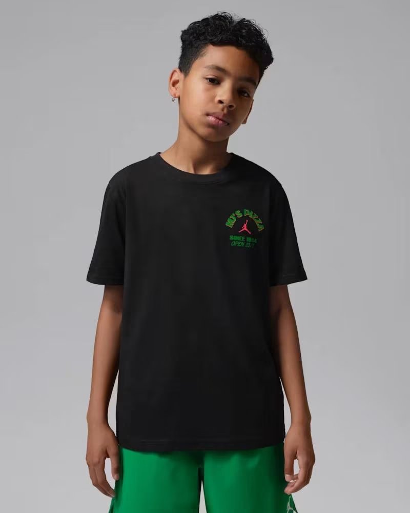 JORDAN CAMISETA AIR BOYS BRAND PIZZA 95F749-023 NEGRO