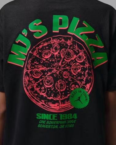 JORDAN CAMISETA AIR BOYS BRAND PIZZA 95F749-023 NEGRO