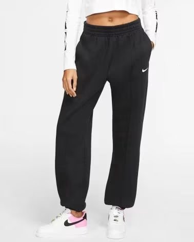 NIKE PANTALON LARGO SPORTSWEAR CHILL TERRY EN NEGRO PARA MUJER BLACK OR GREY