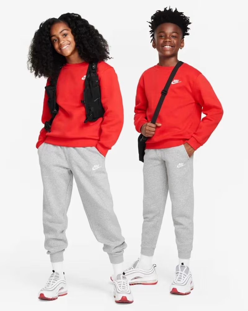 NIKE PANTALONI JUNIOR FD3008-066 GRIGIO GRIS