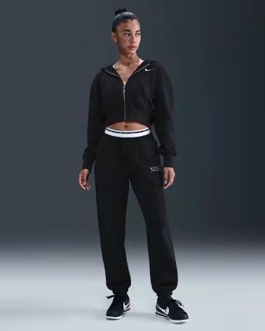 NIKE FELPA CON CAPPUCCIO E ZIP HV2426 NEGRO