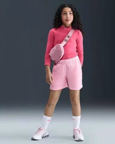 NIKE PANTALONCINI SPORTIVI DA BAMBINA ROSA