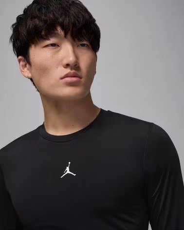 NIKE Camiseta De Manga Larga 077-51608795185491 en negro para hombre NEGRO