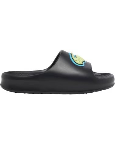 CIABATTE LACOSTE SERVE SLIDE 20 751CMA0020011 NERO UOMO NEGRO