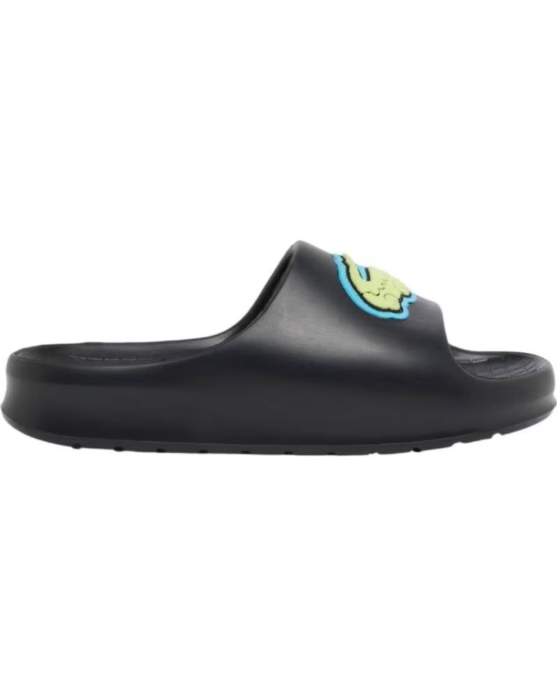 CIABATTE LACOSTE SERVE SLIDE 20 751CMA0020011 NERO UOMO NEGRO