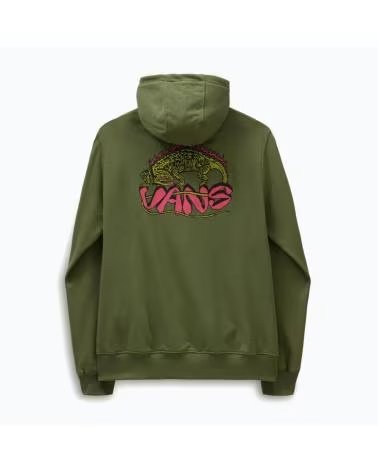 VANS OFF THE WALL SUDADERA FIERY FRIEND CON CAPUCHA VERDE OLIVINE
