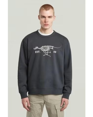 G-STAR JERSEY RUNNING DOG BACK GRIS INDINK
