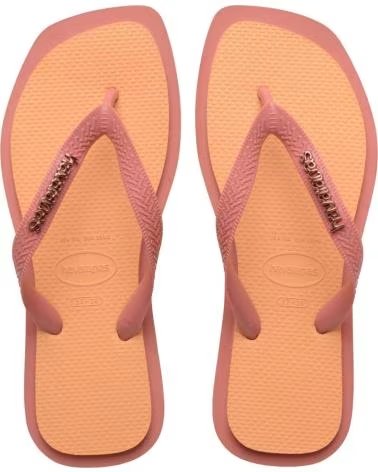 HAVAIANAS Chanclas Top Square Fusion Rose en rosa para unisex NARANJA