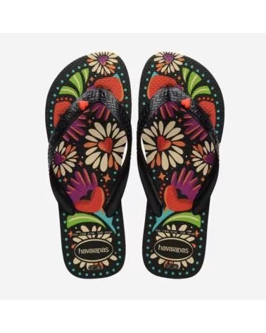 HAVAIANAS CHANCLAS HAVAIANAS MODELO 179343 ESTAMPADO FLORAL 0090NEGRO