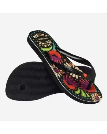 HAVAIANAS CHANCLAS HAVAIANAS MODELO 179343 ESTAMPADO FLORAL 0090NEGRO
