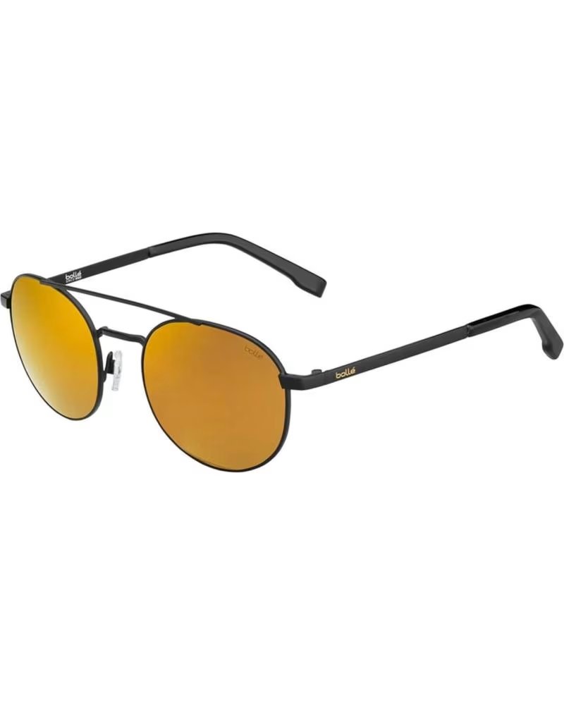 BOLLE ÓCULOS DE SOL BOLLÉ 12591 COM ARMAÇÃO PRETA E LENTES ESPELHADAS