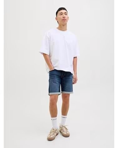 JACK AND JONES AND MEN DENIM SHORTS 12269605 BLUE JEANS