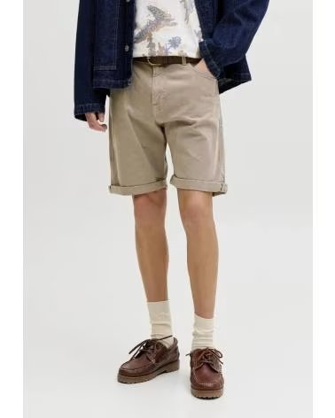 JACK AND JONES & 12292869 BEIGE DENIM SHORTS MEN