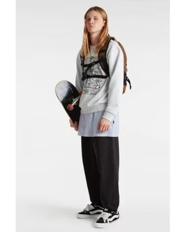 VANS OFF THE WALL SUDADERA SKOOL DOODLE FT RELAXED CREW GRIS LGHTGRY