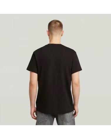 G-STAR T-SHIRT D26840 C336 FELT LOGO R T NOIR BLACK
