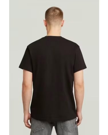 G-STAR T-SHIRT D26840 C336 FELT LOGO R T NOIR BLACK