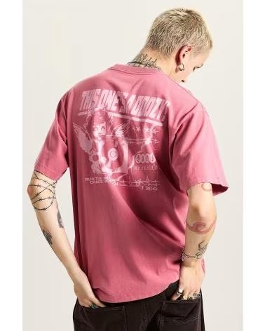 VANS OFF THE WALL EARTHBOUND LOOSE FIT T-SHIRT ROSA MAUVE MAUVEWD