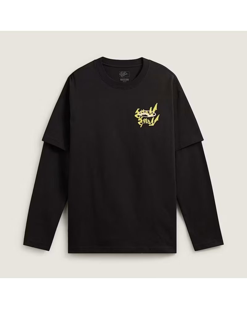 VANS OFF THE WALL FOR NOTHING TWOFFER LS LANGARMSHIRT SCHWARZ BLACK