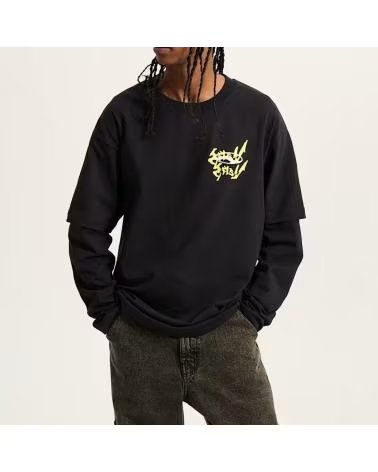 VANS OFF THE WALL FOR NOTHING TWOFFER LS LANGARMSHIRT SCHWARZ BLACK