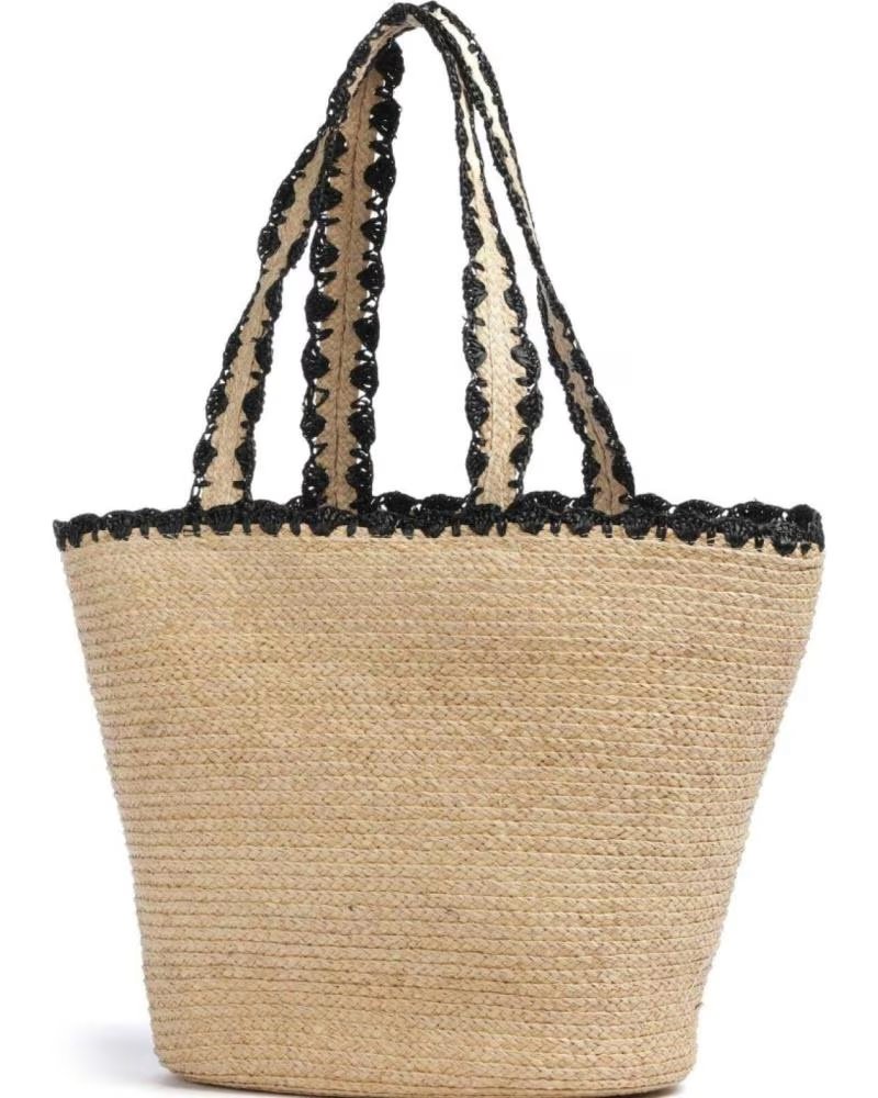 KARL LAGERFELD BORSA B1W46070 IN RAFIA CON DETTAGLI NERI NTURAL