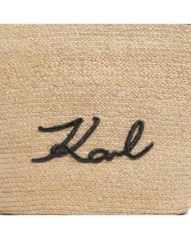 KARL LAGERFELD BORSA B1W46070 IN RAFIA CON DETTAGLI NERI NTURAL