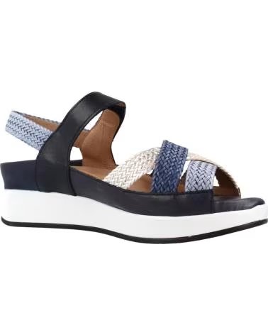 PIESANTO SANDALES 260425P EN CUIR TRESSÉ POUR FEMME MARINO