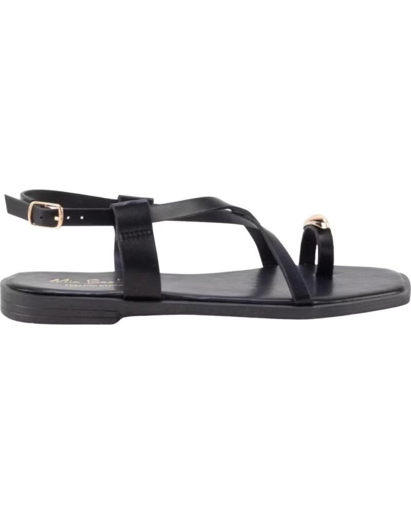 KESLEM SANDALE LU013 AVEC DÉTAIL MÉTALLIQUE NEGRO