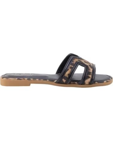 KESLEM JM555 LEOPARD PRINT FLAT SANDALS LEOPARDO