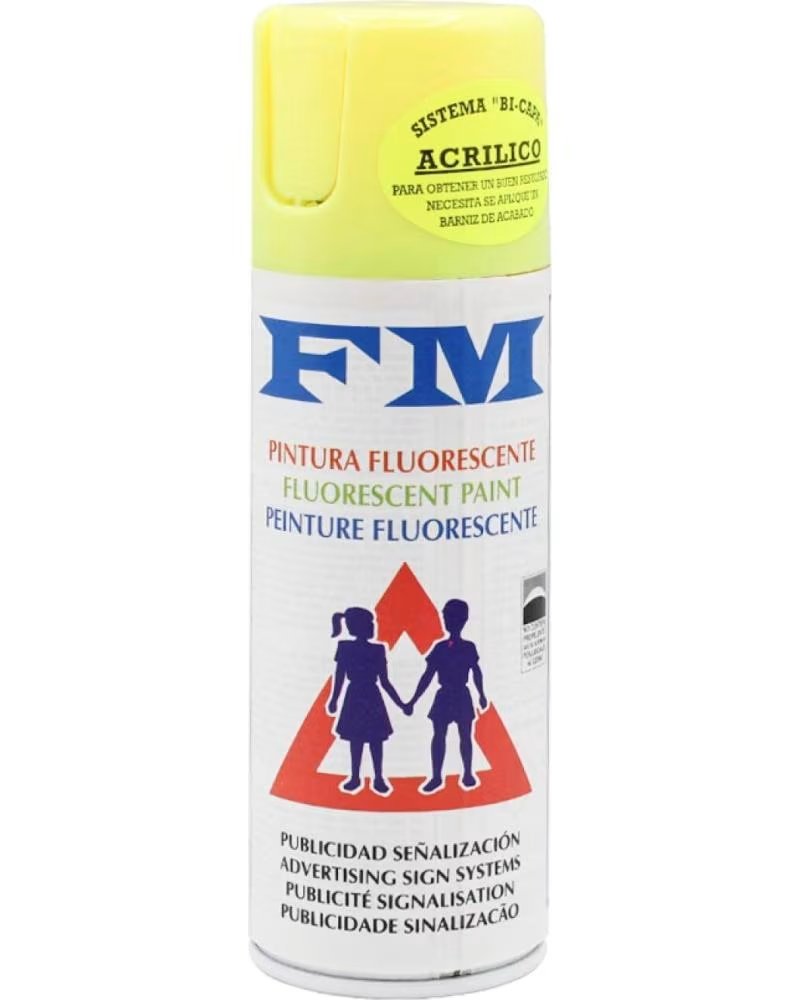FM PEINTURE EN SPRAY FLUORESCENTE ACRYLIQUE MULTICOLOR
