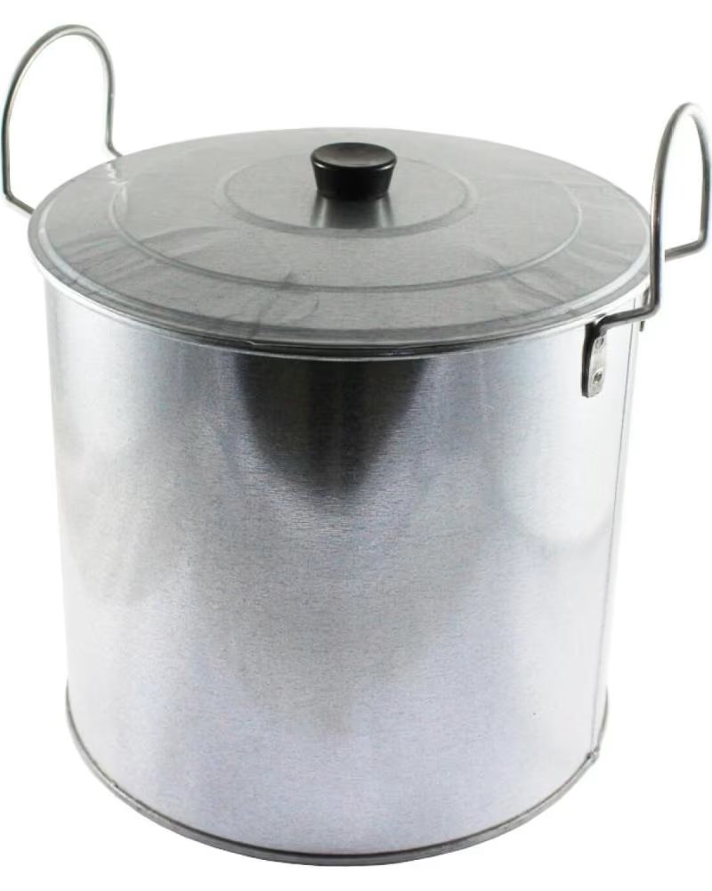 WURKO CUBO DE COCINA METÁLICO CON TAPA Y ASAS MULTICOLOR