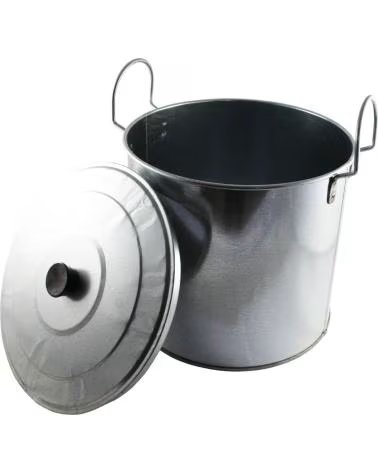WURKO CUBO DE COCINA METÁLICO CON TAPA Y ASAS MULTICOLOR
