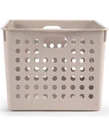 PLASTICFORTE CESTO ORGANIZADOR MULTIUSOS COM DESIGN PERFURADO MULTICOLOR