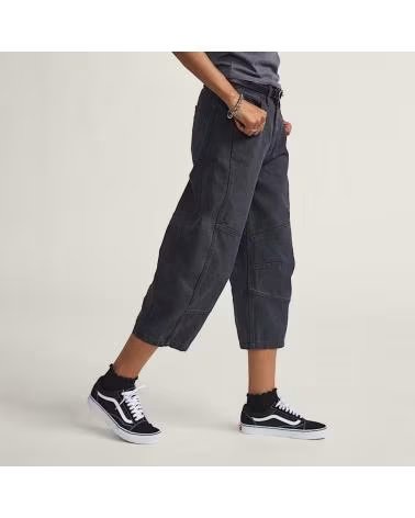 VANS OFF THE WALL PANTALONI BLAIRE CROPPED BARREL NERI BLACK