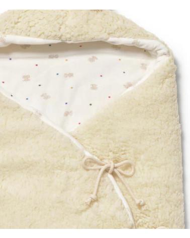 TOUS ARRULLO PARA BEBÉ CON CAPUCHA Y DISEÑO EN BEIGE