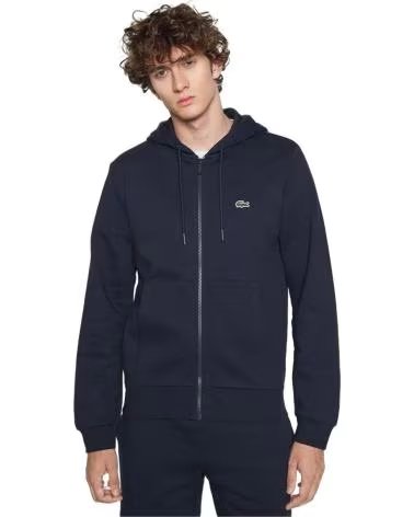 LACOSTE FELPA CON CAPPUCCIO BLU AZUL