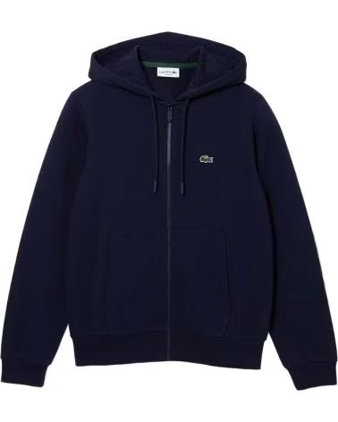 LACOSTE SUDADERA SH9626-00-166 CON CAPUCHA Y CREMALLERA AZUL