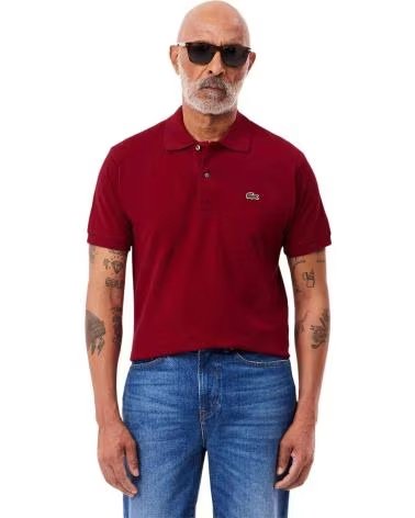 LACOSTE POLO DE MANGA CORTA EN PARA HOMBRE ROJO