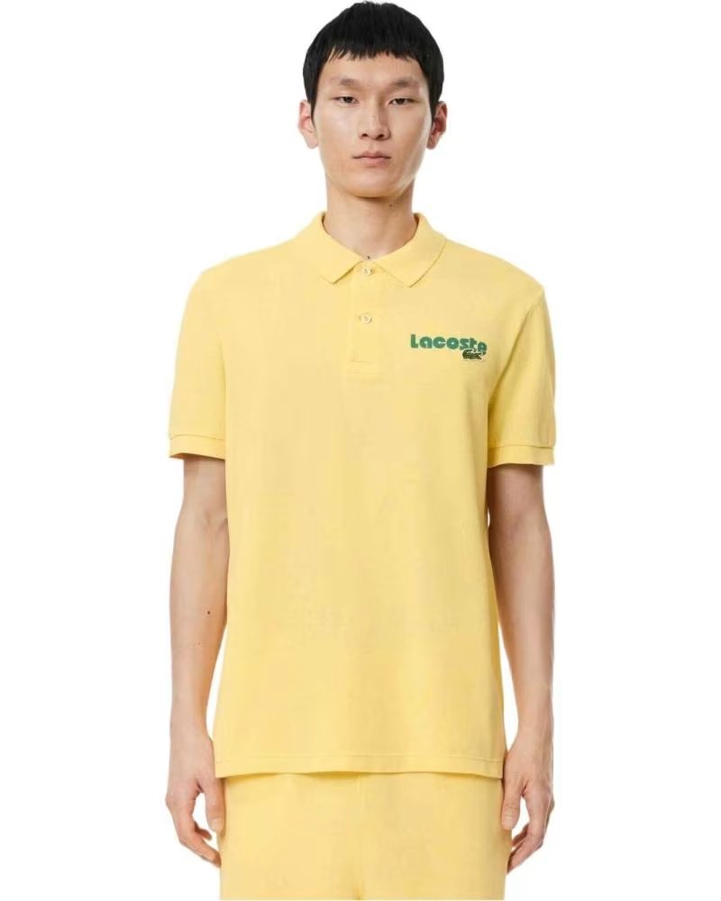 LACOSTE POLO PH742600IYI A MANICHE CORTE GIALLA AMARILLO