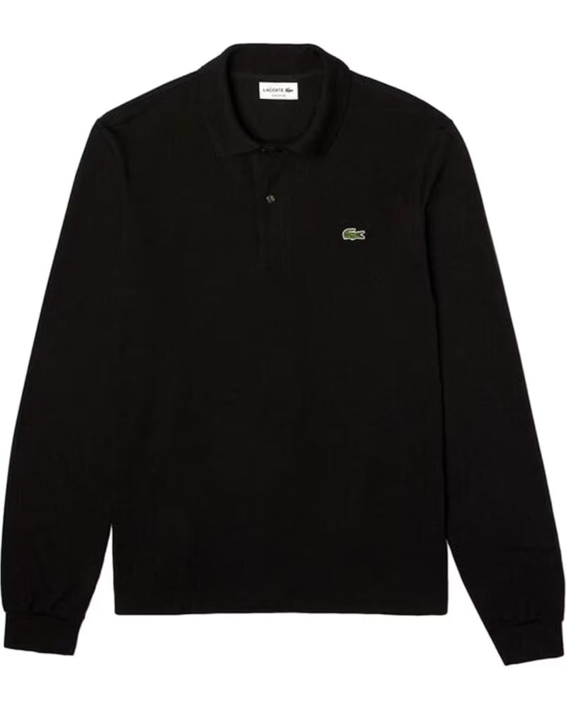 LACOSTE POLO A MANICHE LUNGHE DA UOMO NEGRO