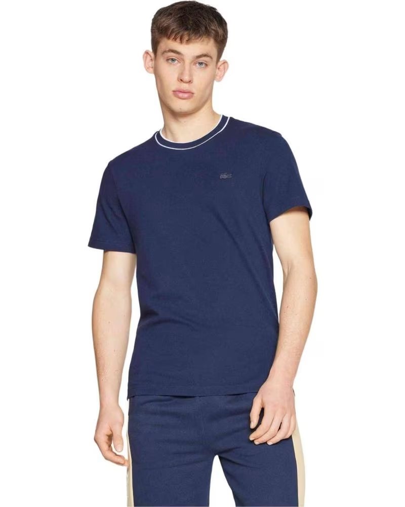 CAMISETA LACOSTE TH8174-166 DE MANGA CORTA EN PIQUÉ AZUL