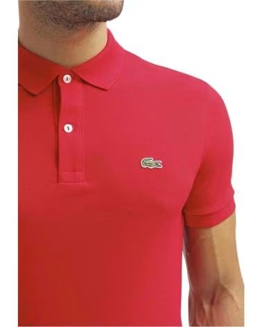 LACOSTE SHORT SLEEVE T-SHIRT PH4012 00 240-XXL IN RED FOR MEN