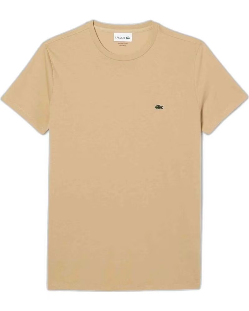 LACOSTE T-SHIRT DE MANGA CURTA UNISSEXO BEGE BEIGE